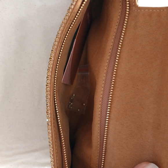 NWT CULT GAIA Mirai Allover Crystal Chain Shoulder Bag Champagne - Picture 14 of 14